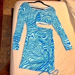 70’s Feel Cut Out Dress